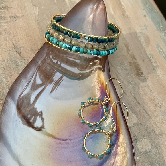 Custom Czech bead bracelet and earring set - Mother’s Day present approved - Picture 3 of 6